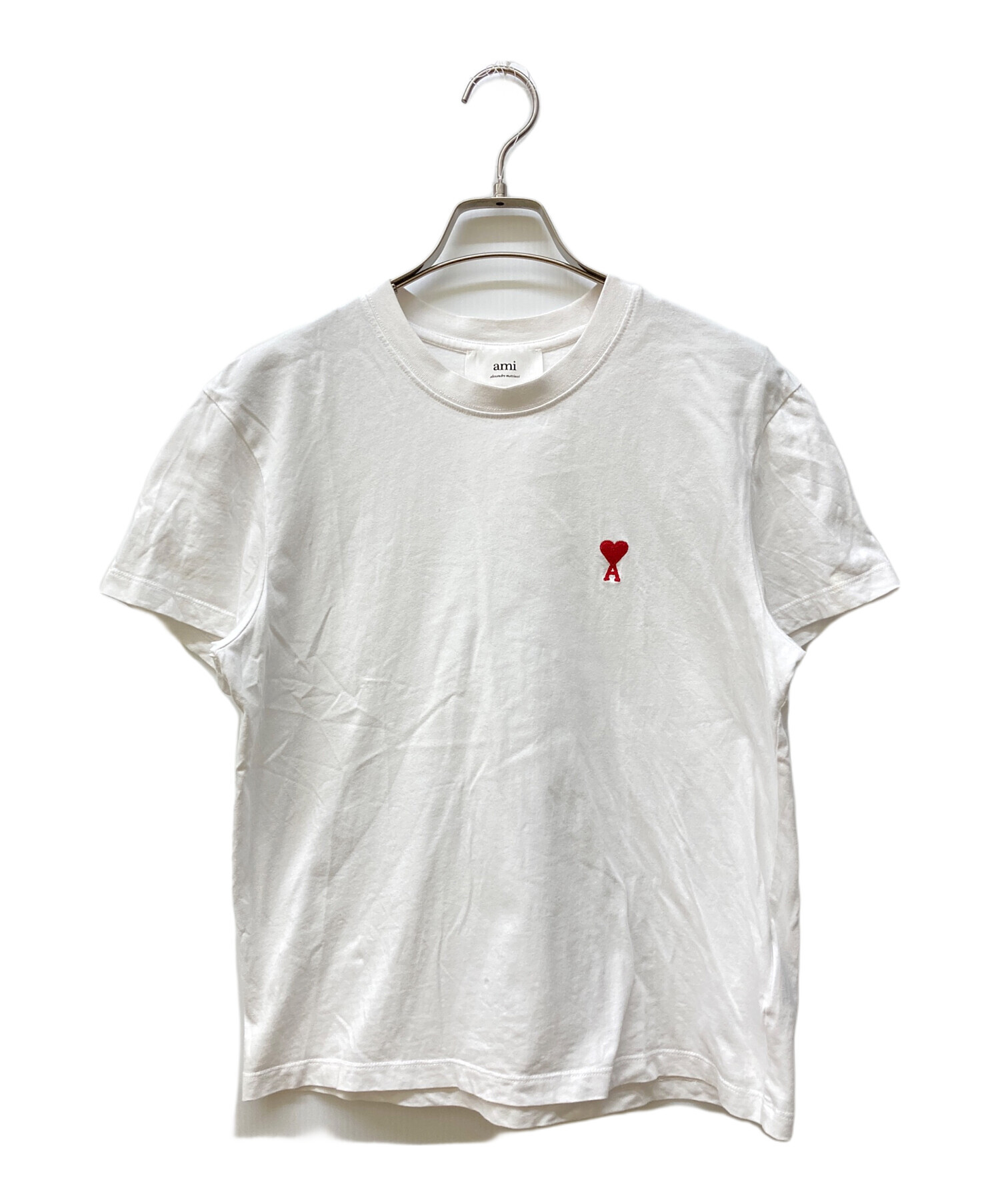 AMI PARIS ハート型ロゴ ホワイトTシャツ XS Ami De Cœur cotton jersey T-shirt in white - Ami Paris | Mytheresa