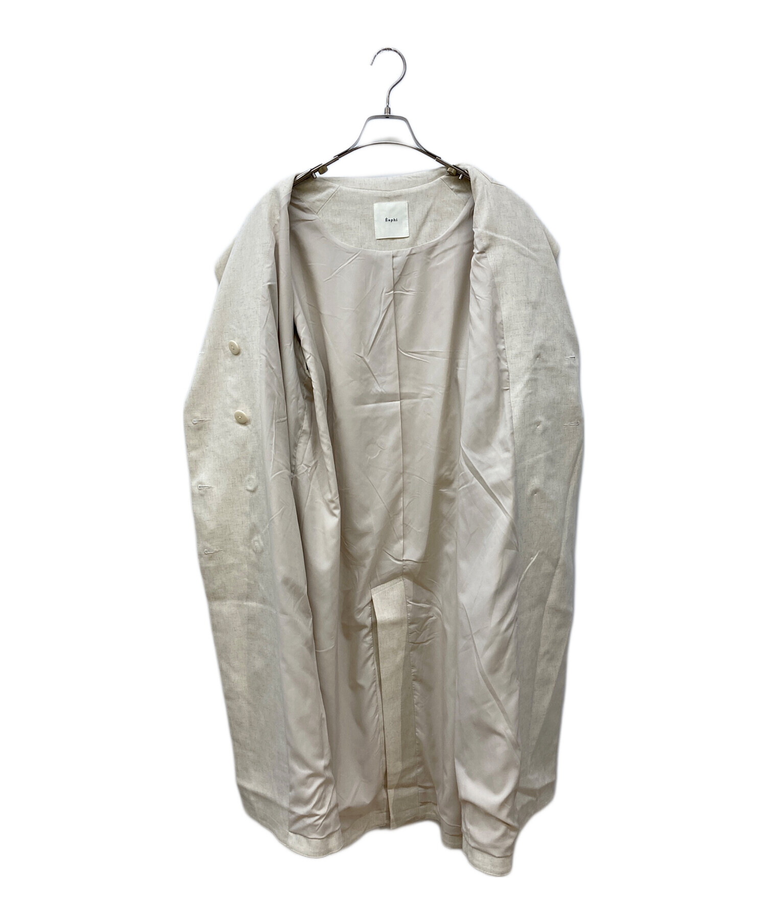 中古・古着通販】Eaphi (エフィ) リネンブレンドコート ベージュ 