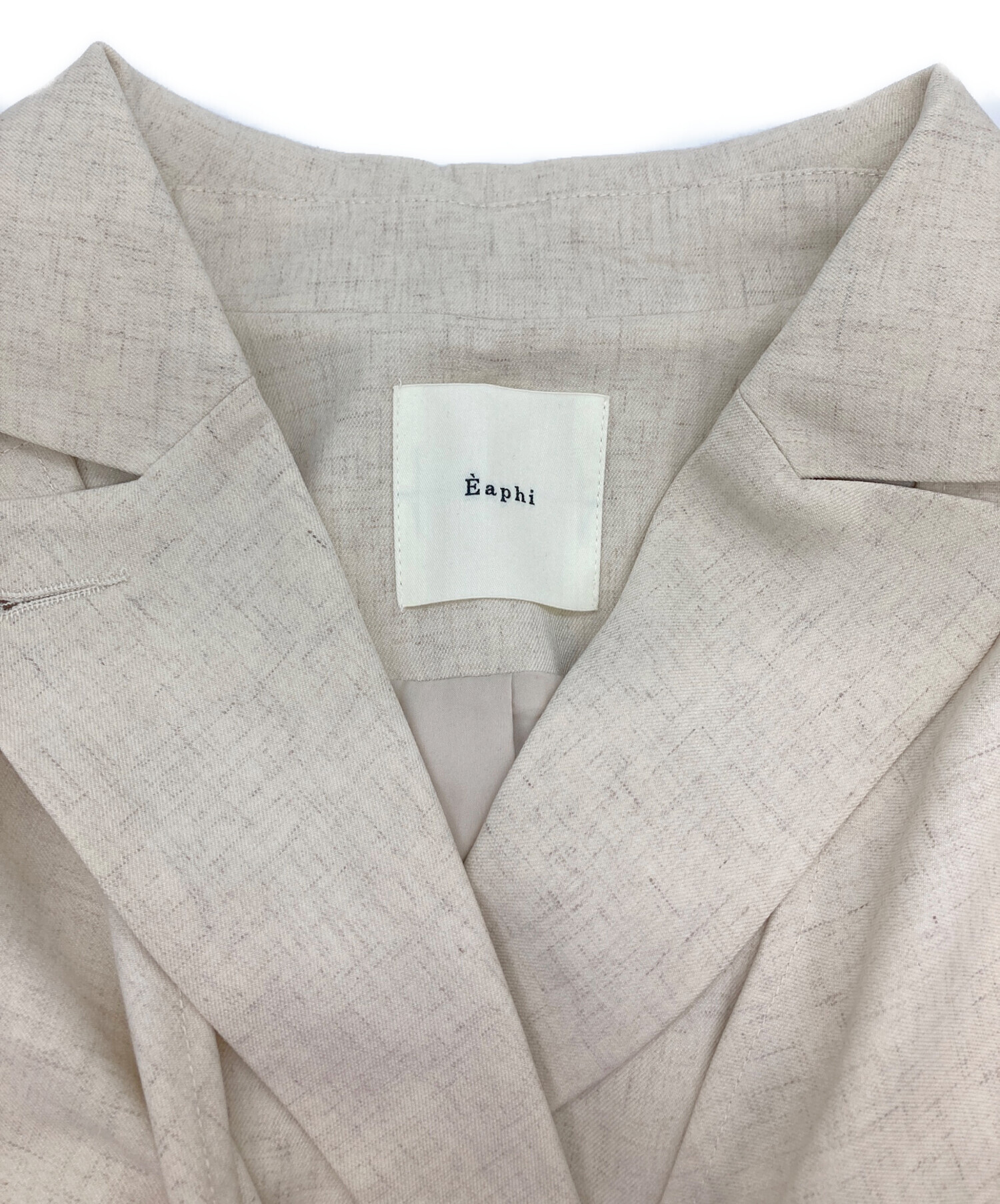 中古・古着通販】Eaphi (エフィ) リネンブレンドコート ベージュ 