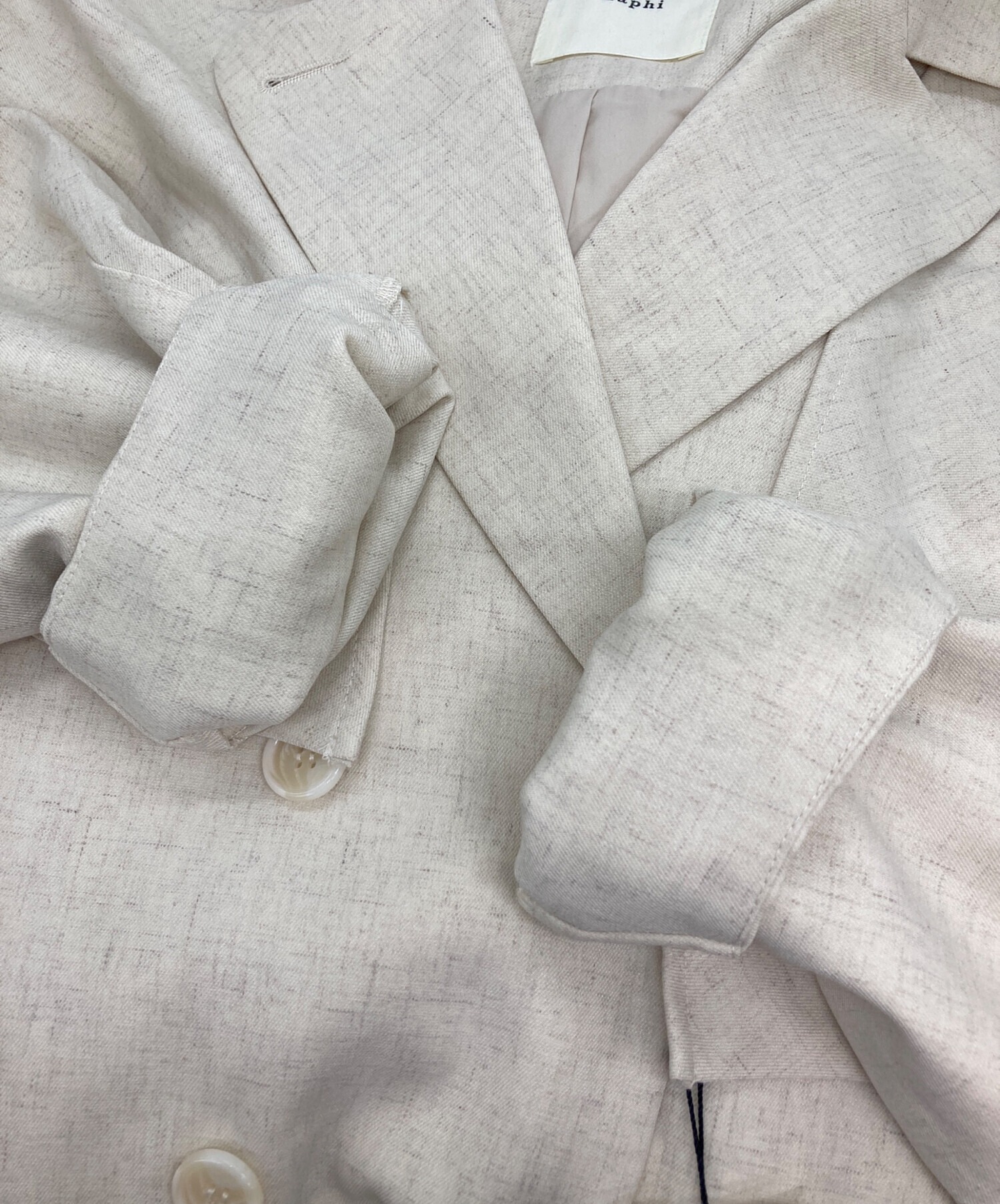 中古・古着通販】Eaphi (エフィ) リネンブレンドコート ベージュ 