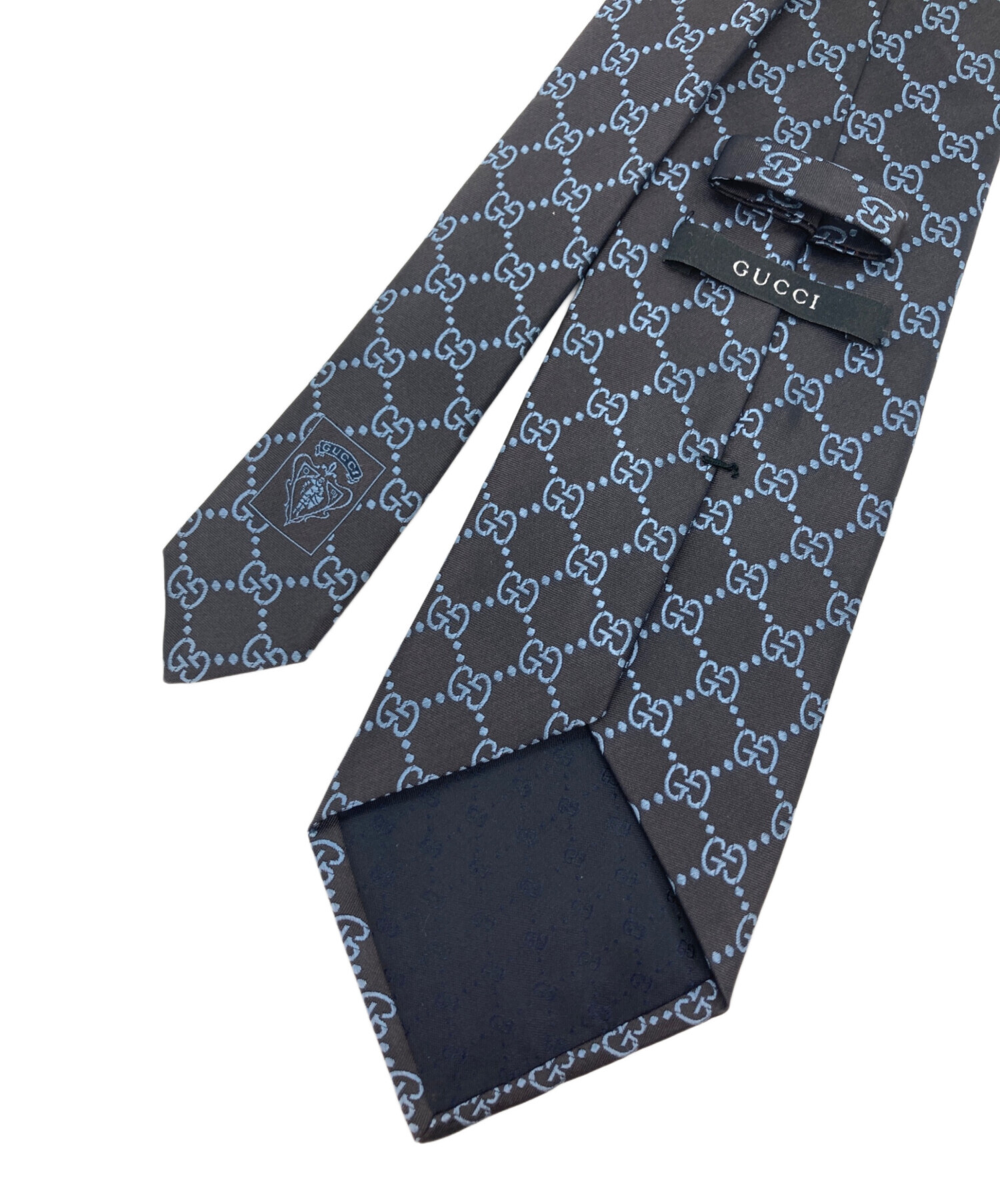 中古・古着通販】GUCCI (グッチ) GG柄ネクタイ ネイビー サイズ