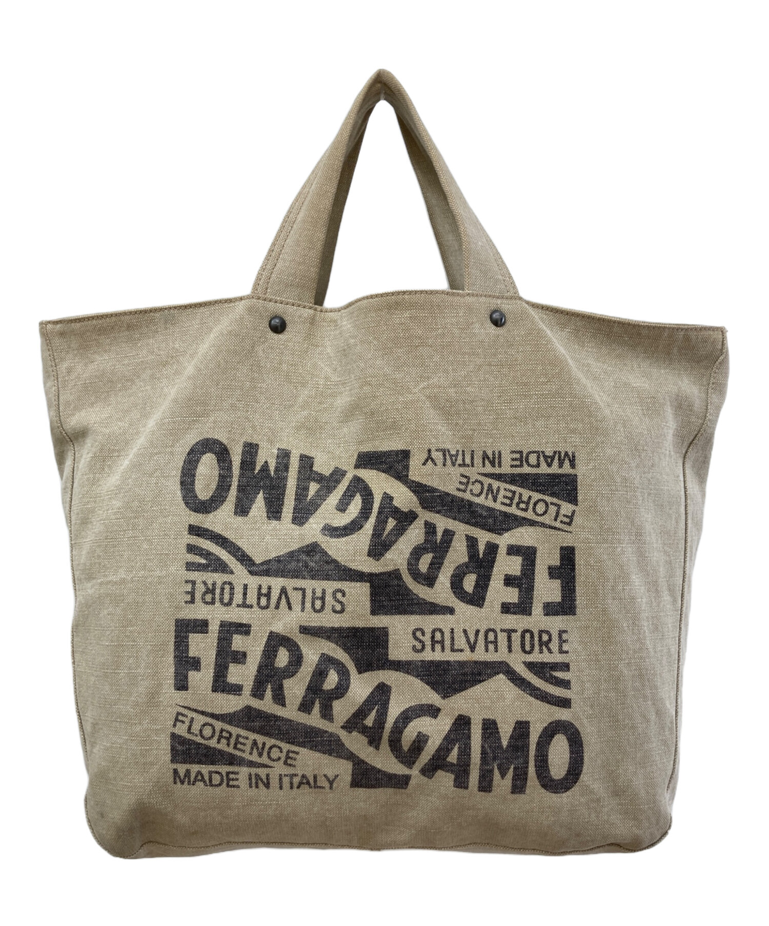 本物 サルヴァトーレ フェラガモ Salvatore Ferragamo レザー ショルダーバッグ ベージュ バッグ 中古・ 中古・古着通販】Salvatore Ferragamo (サルヴァトーレ フェラガモ