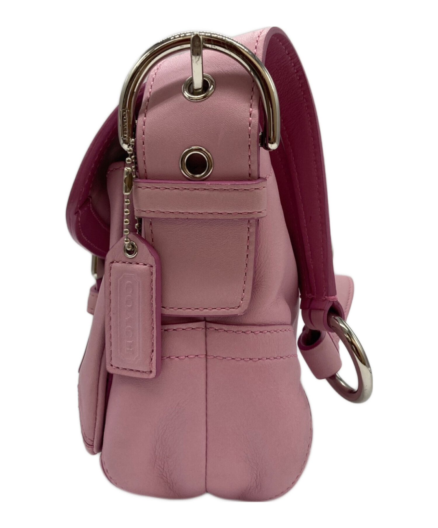 中古・古着通販】COACH (コーチ) ソーホーワンショルダーバッグ ピンク
