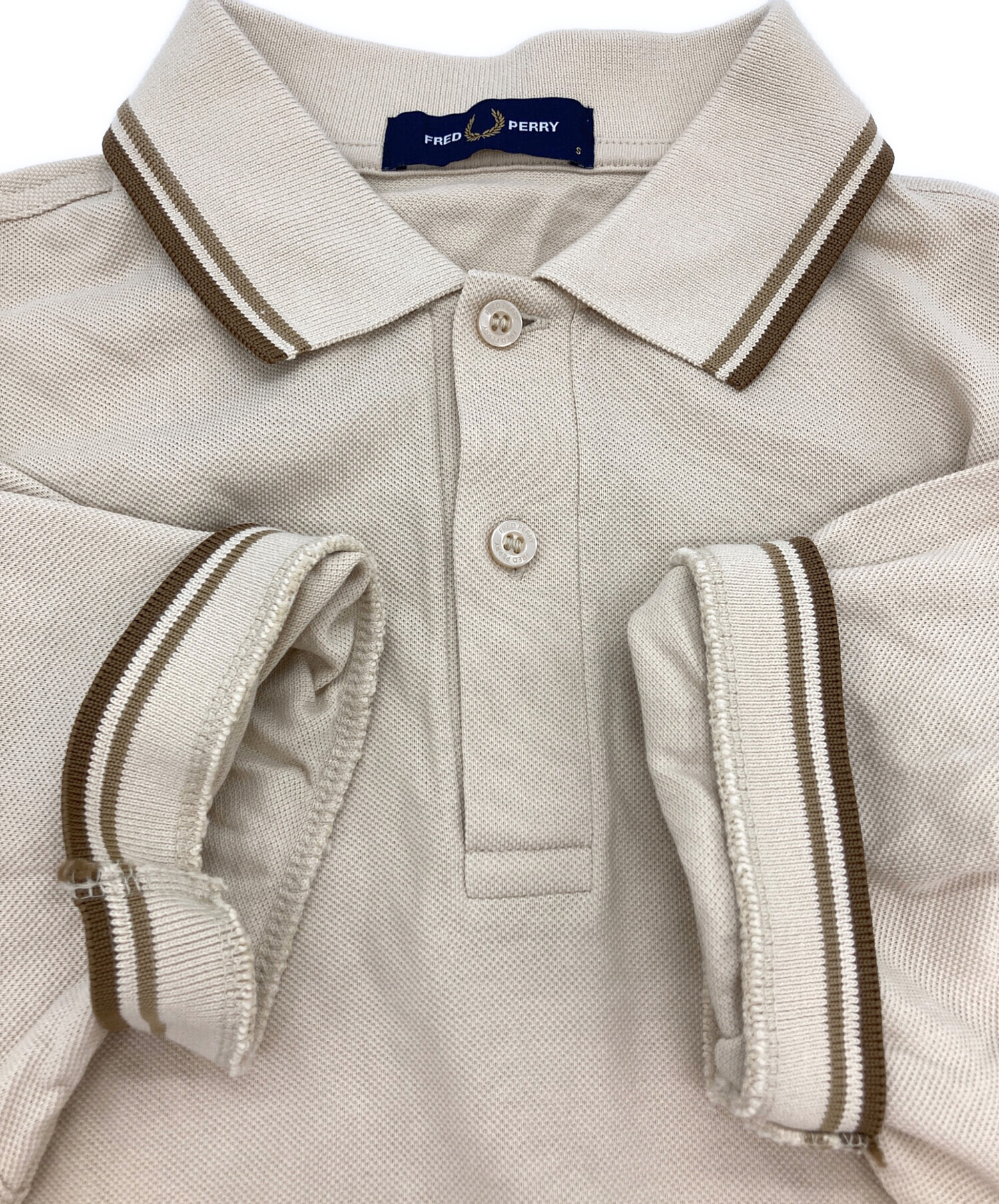 中古・古着通販】FRED PERRY (フレッドペリー) ポロシャツ ベージュ