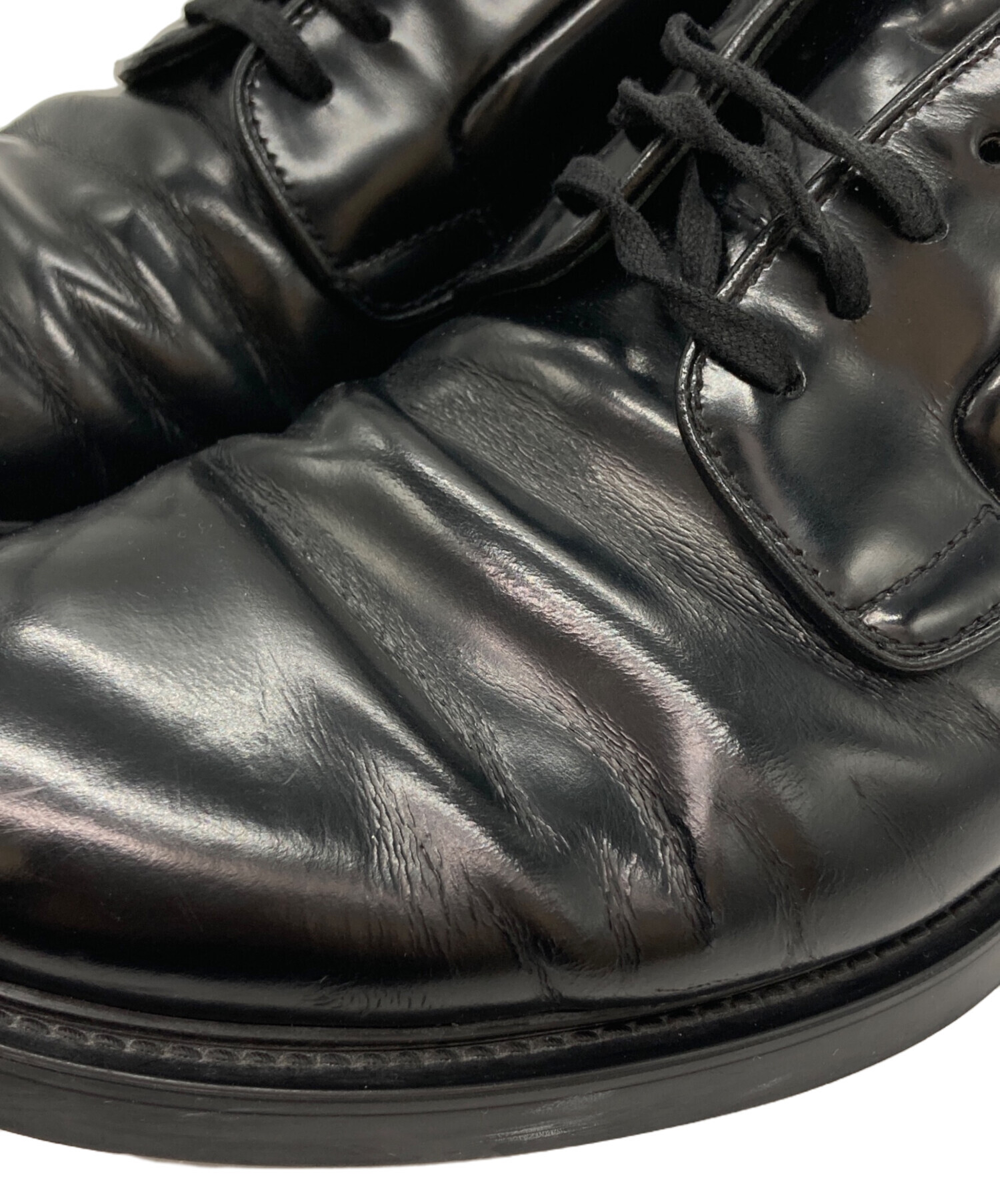 中古・古着通販】PRADA (プラダ) プレーントゥダービーシューズ