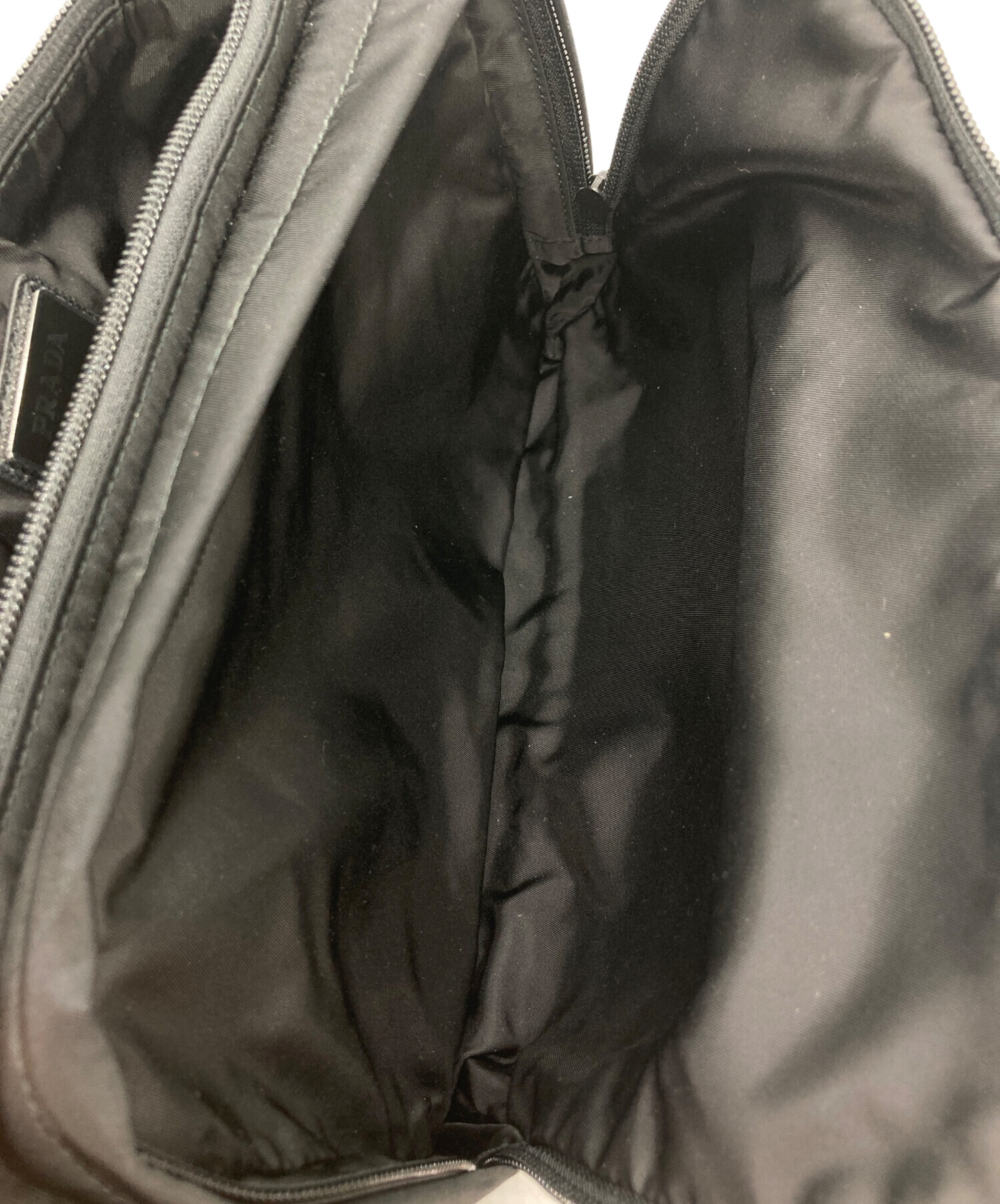 中古・古着通販】PRADA (プラダ) ナイロンウエストバッグ ブラック