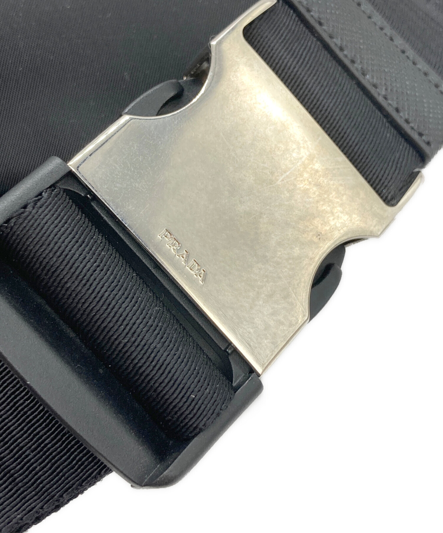 中古・古着通販】PRADA (プラダ) ナイロンウエストバッグ ブラック