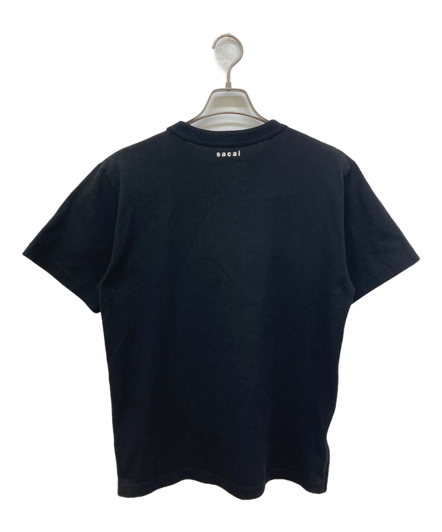 1153 美品 Sacai サカイ 半袖カットソー ブラック サイドジップ 2 中古・古着通販】sacai (サカイ) サイドジップポケットTシャツ