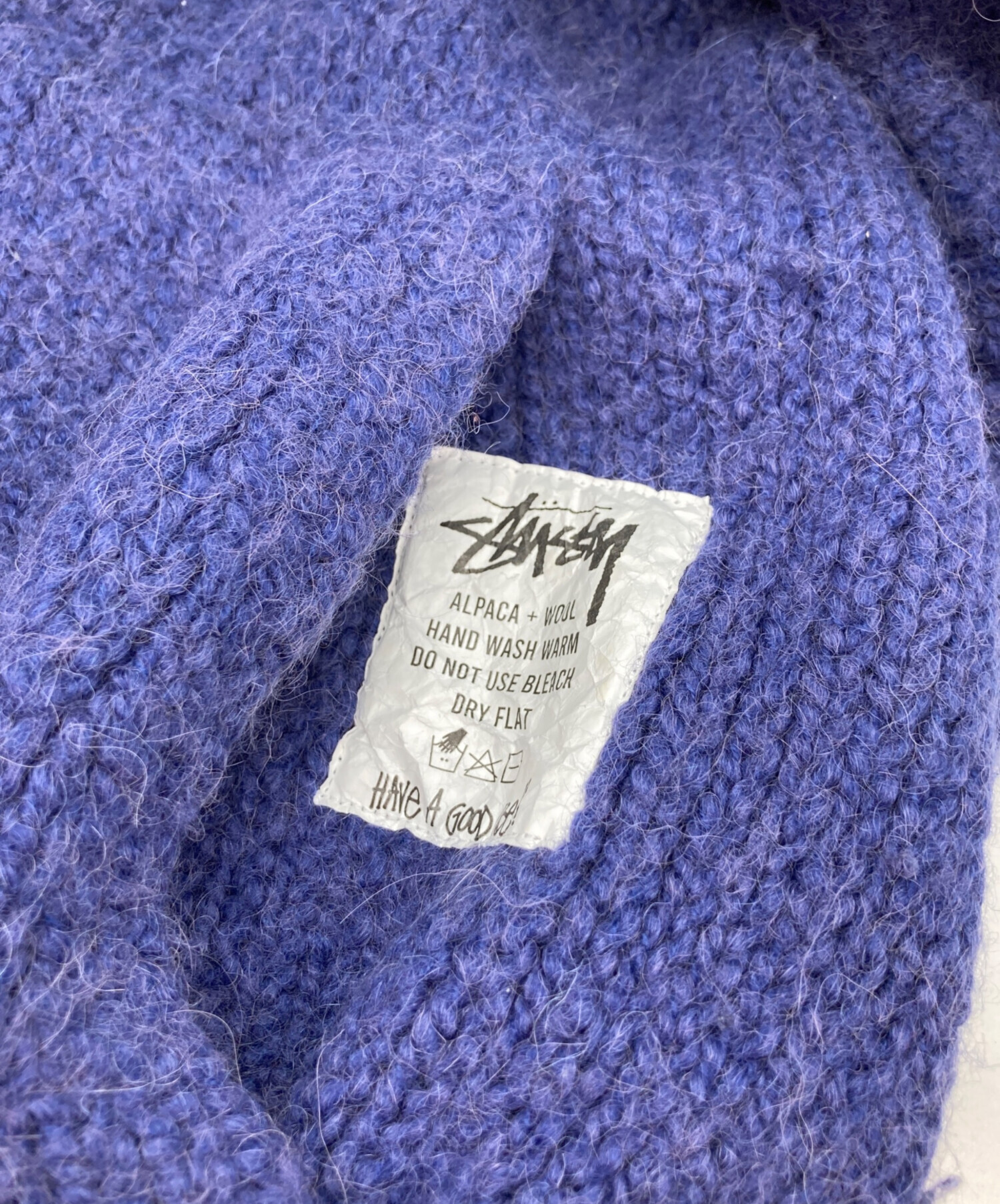 中古・古着通販】stussy (ステューシー) CHUNKY KNIT ZIP HOODIE