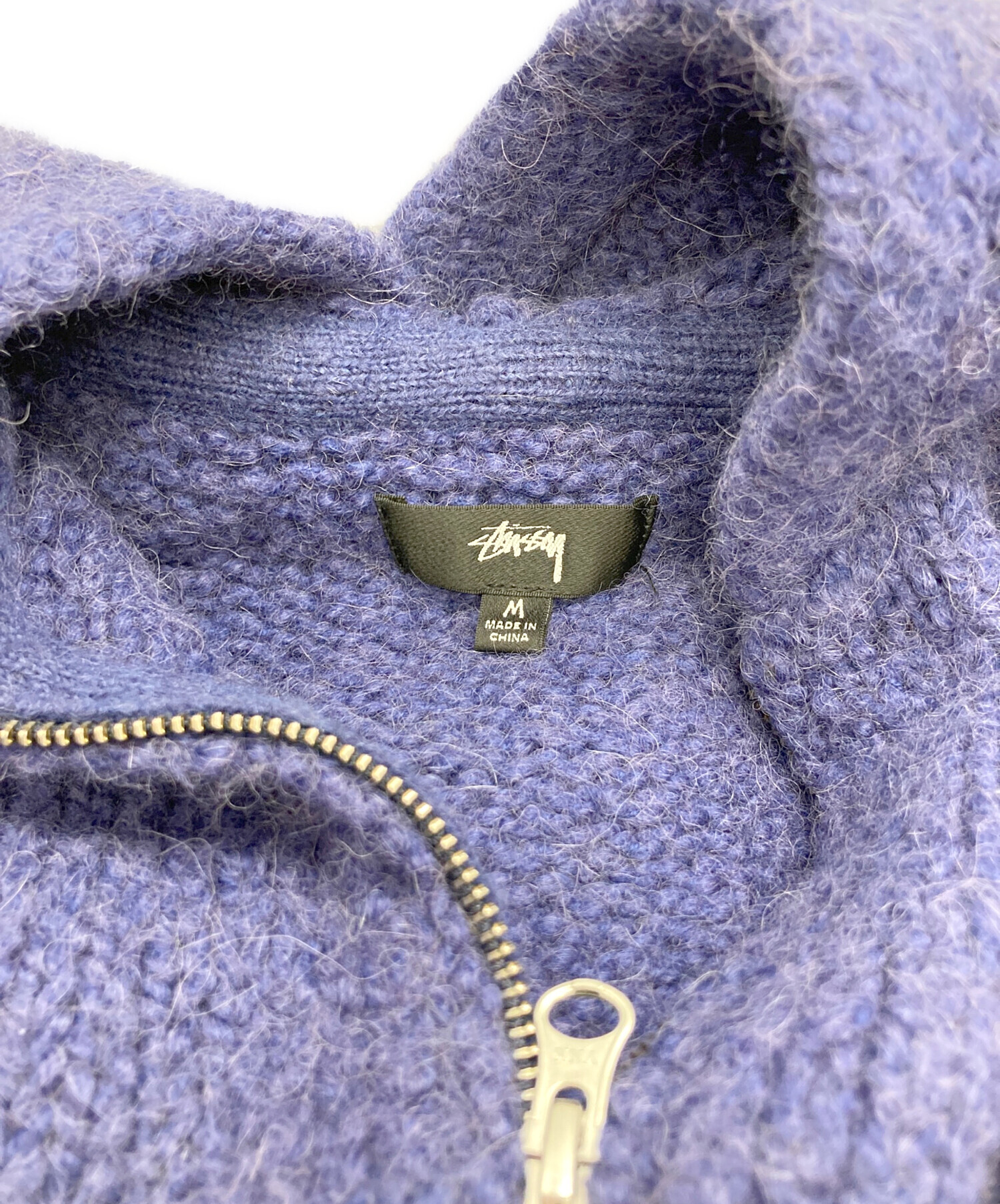 中古・古着通販】stussy (ステューシー) CHUNKY KNIT ZIP HOODIE