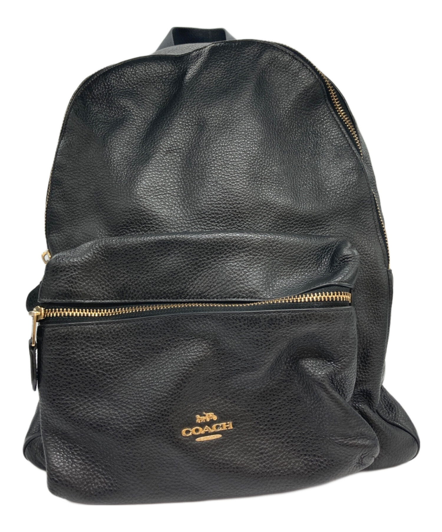 中古・古着通販】COACH (コーチ) レザーリュック ブラック｜ブランド