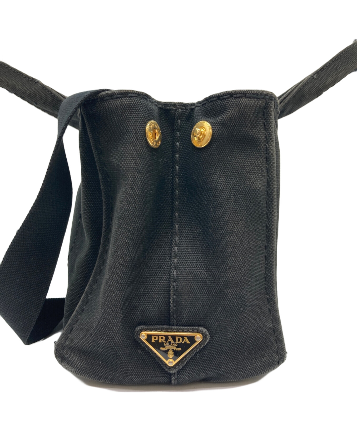 中古・古着通販】PRADA (プラダ) カナパミニハンドバッグ ブラック