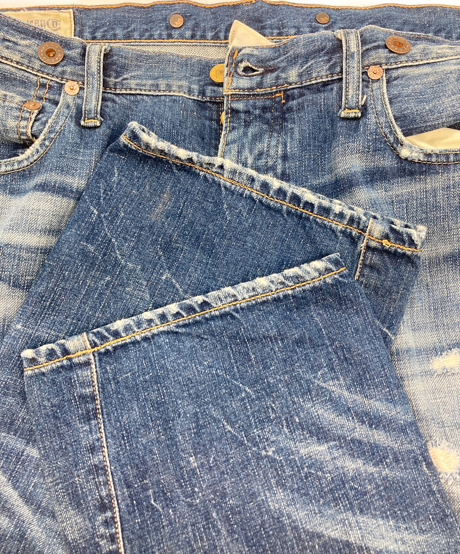 中古・古着通販】RALPH LAUREN (ラルフローレン) ダメージ加工デニム