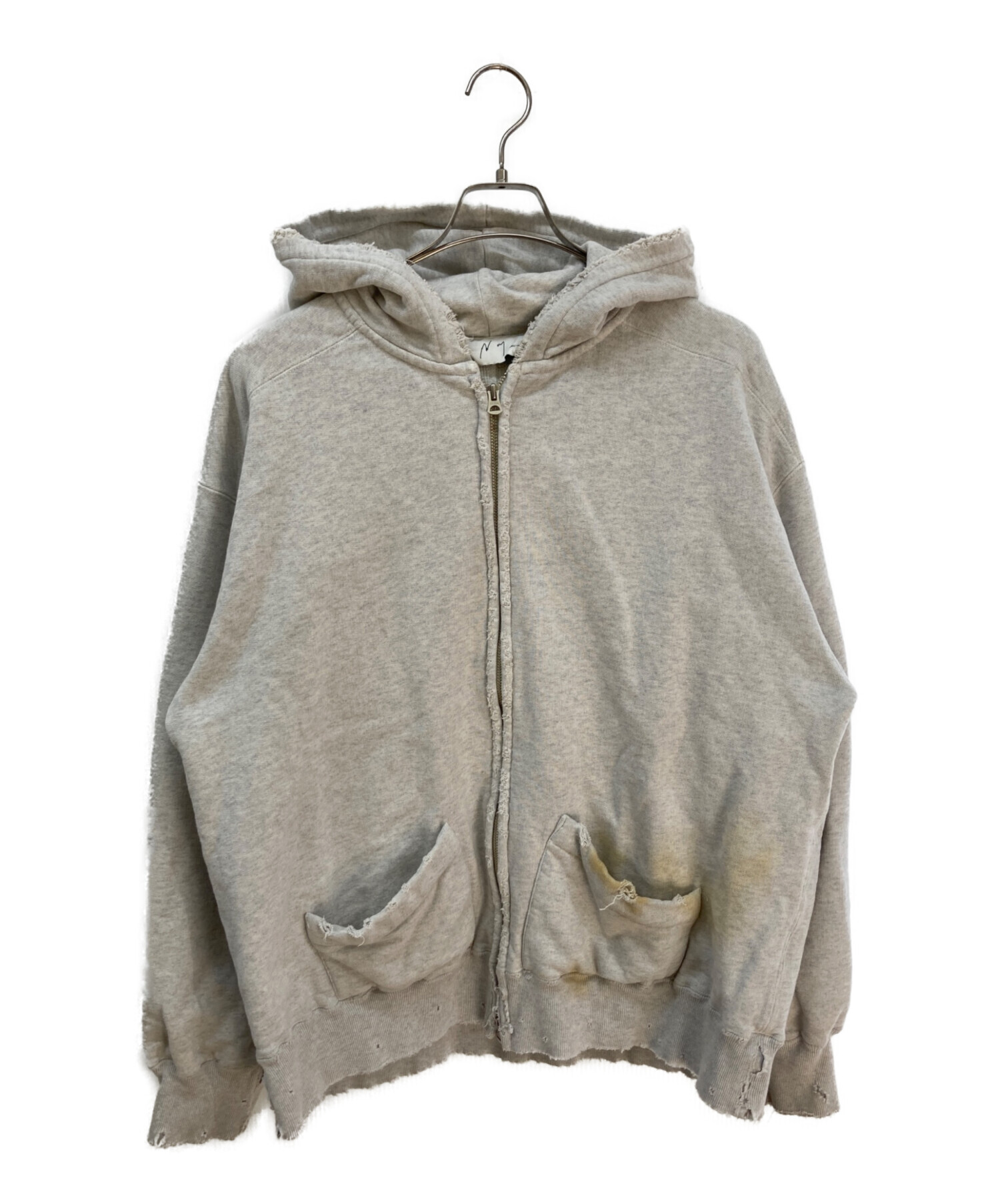 ancellm 2CT136 ZIP UP HOODIE 1 ジップパーカー 中古・古着通販】ANCELLM (アンセルム) ZIP UP HOODIE/ダメージ加工