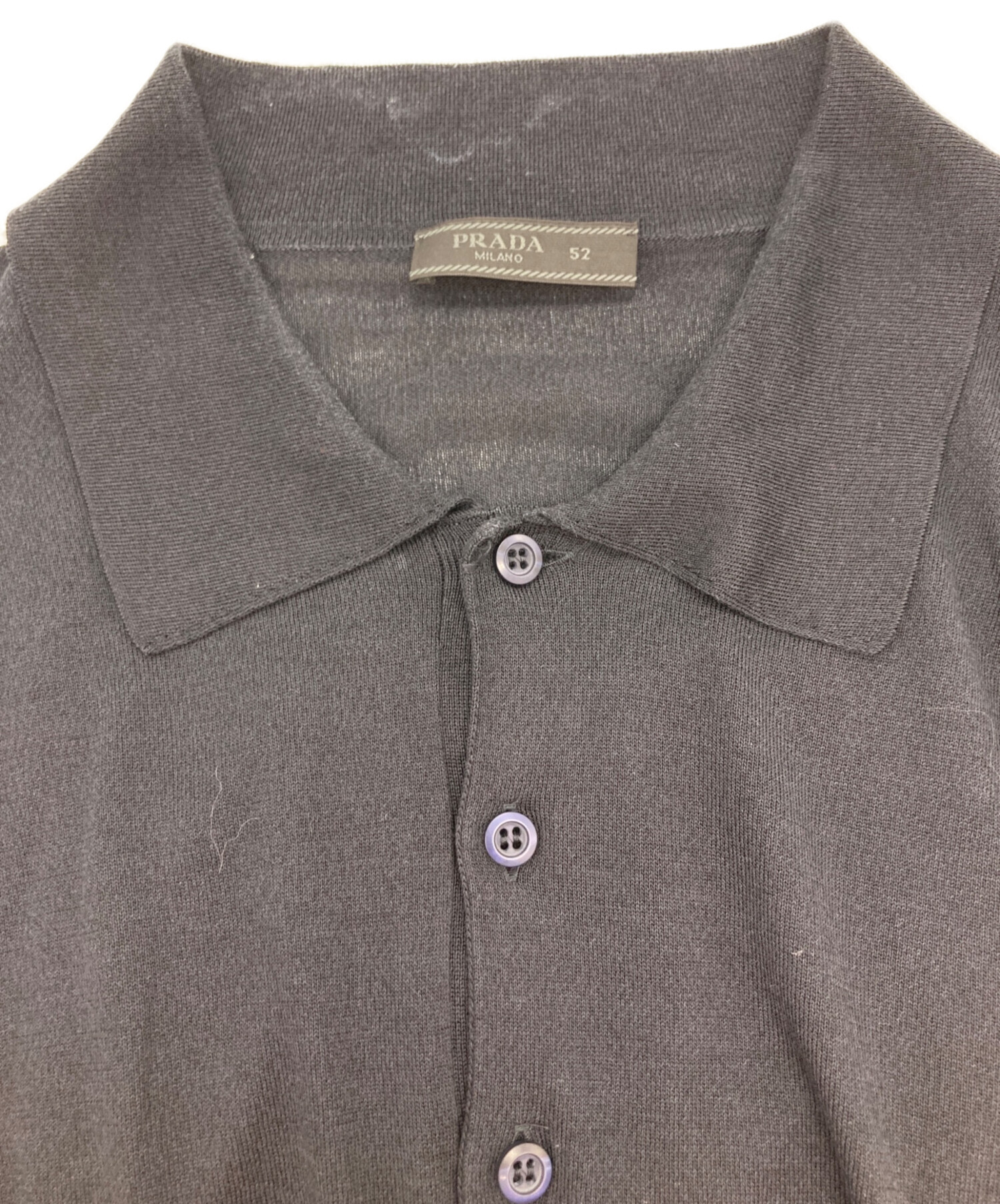 中古・古着通販】PRADA (プラダ) シルクコットンニットポロシャツ