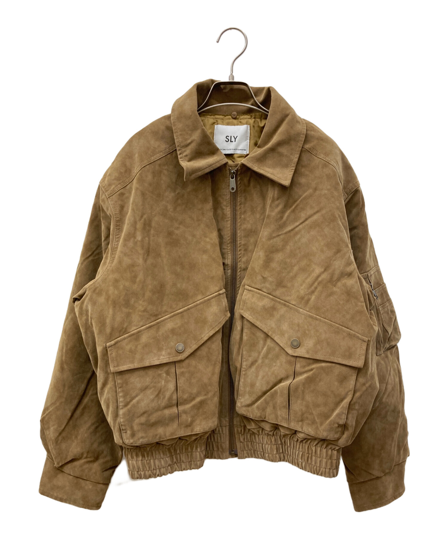 中古・古着通販】SLY (スライ) WASHED PUFFER ブルゾン ブラウン 