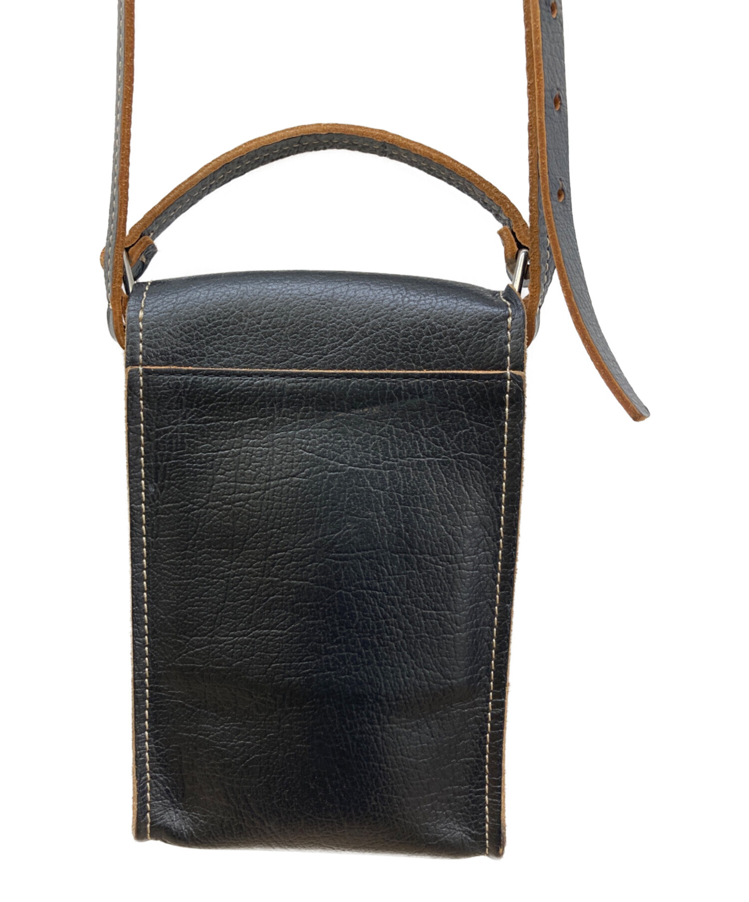 中古・古着通販】DIESEL (ディーゼル) レザーショルダーバッグ