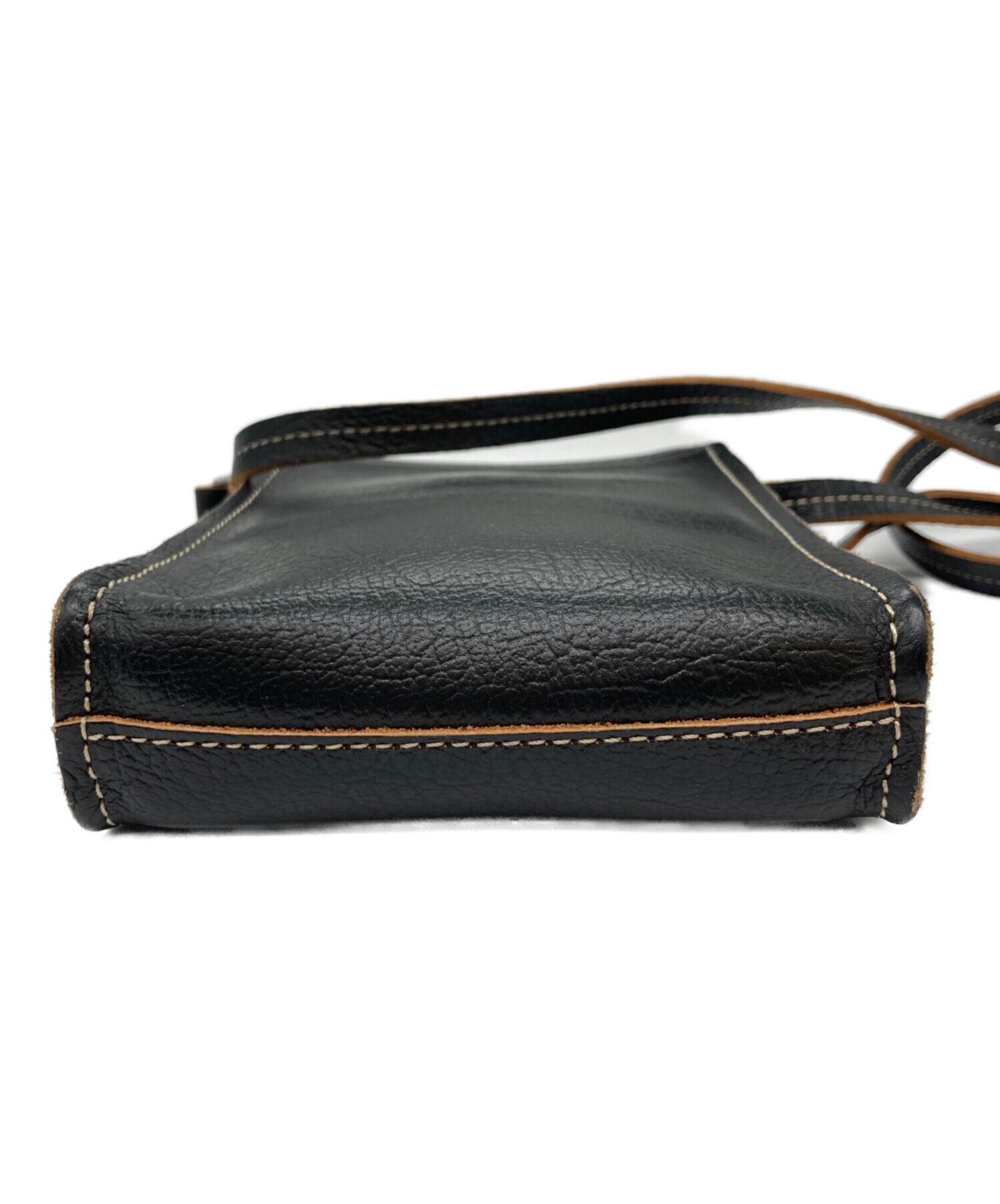中古・古着通販】DIESEL (ディーゼル) レザーショルダーバッグ