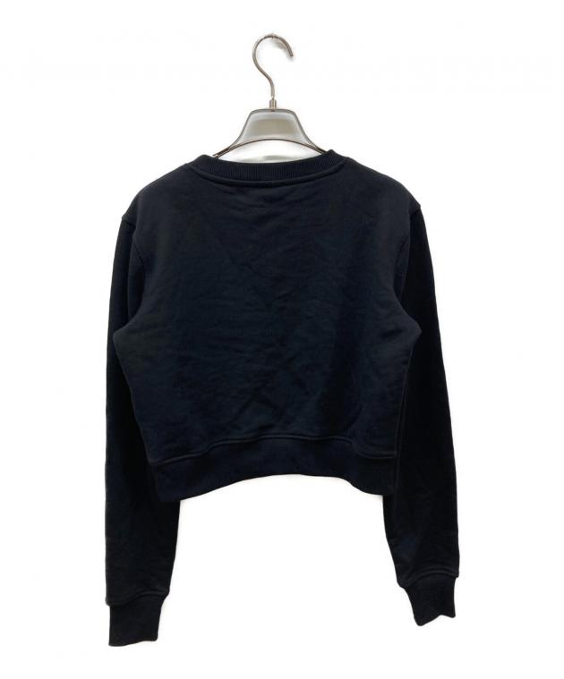 ディーゼル カットアウト Dロゴ クロップドスウェット 黒 H0611 中古・古着通販】DIESEL (ディーゼル) クロップドスウェット ブラック