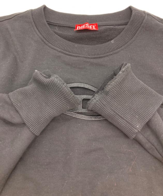 中古・古着通販】DIESEL (ディーゼル) クロップドスウェット ブラック