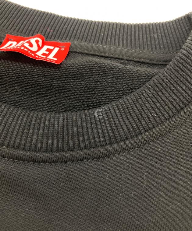 中古・古着通販】DIESEL (ディーゼル) クロップドスウェット ブラック