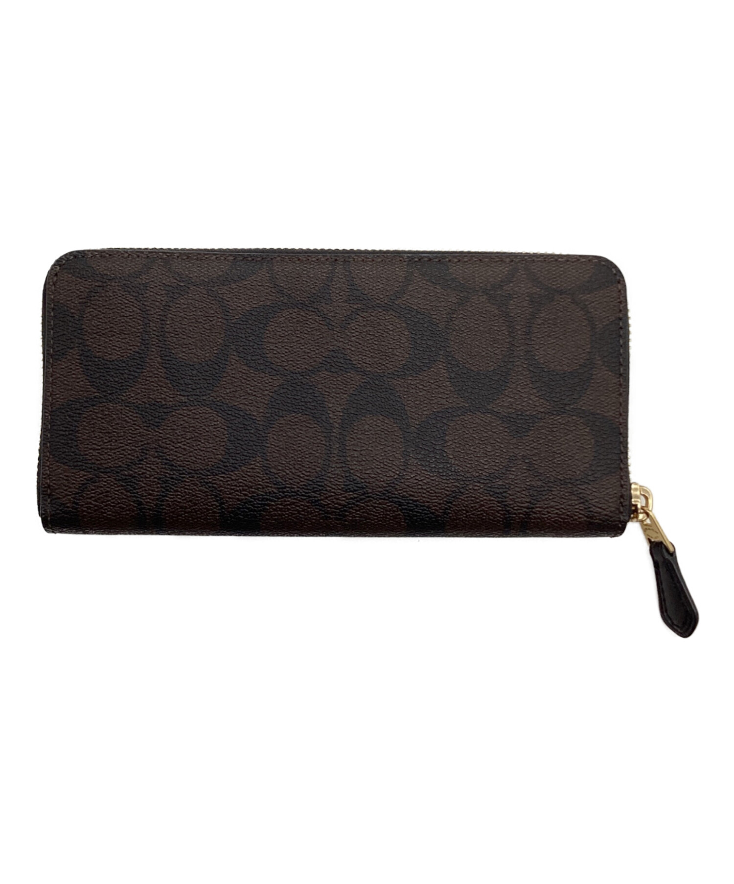 中古・古着通販】COACH (コーチ) 長財布 ブラウン×ブラック サイズ 