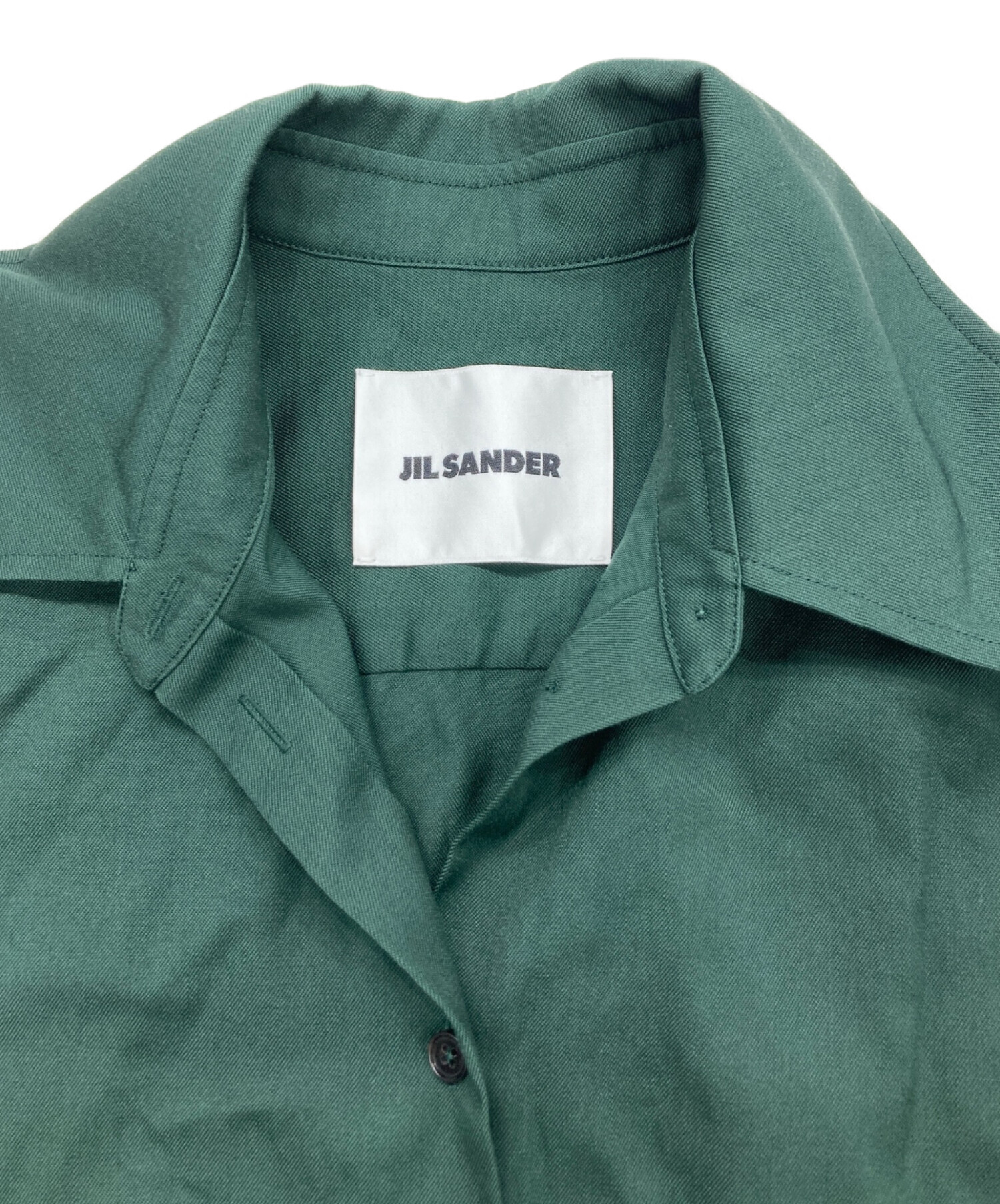 中古・古着通販】JIL SANDER (ジルサンダー) ウールギャバジンシャツ