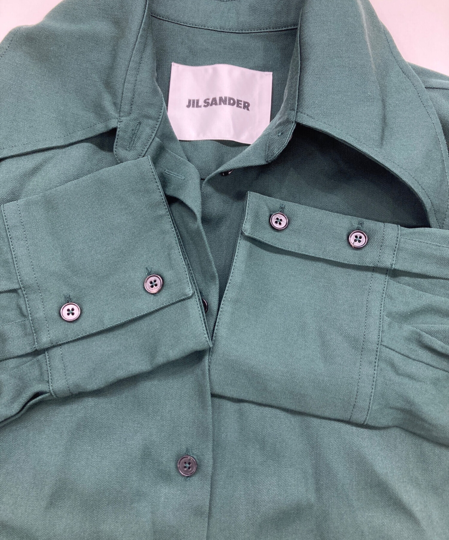 中古・古着通販】JIL SANDER (ジルサンダー) ウールギャバジンシャツ