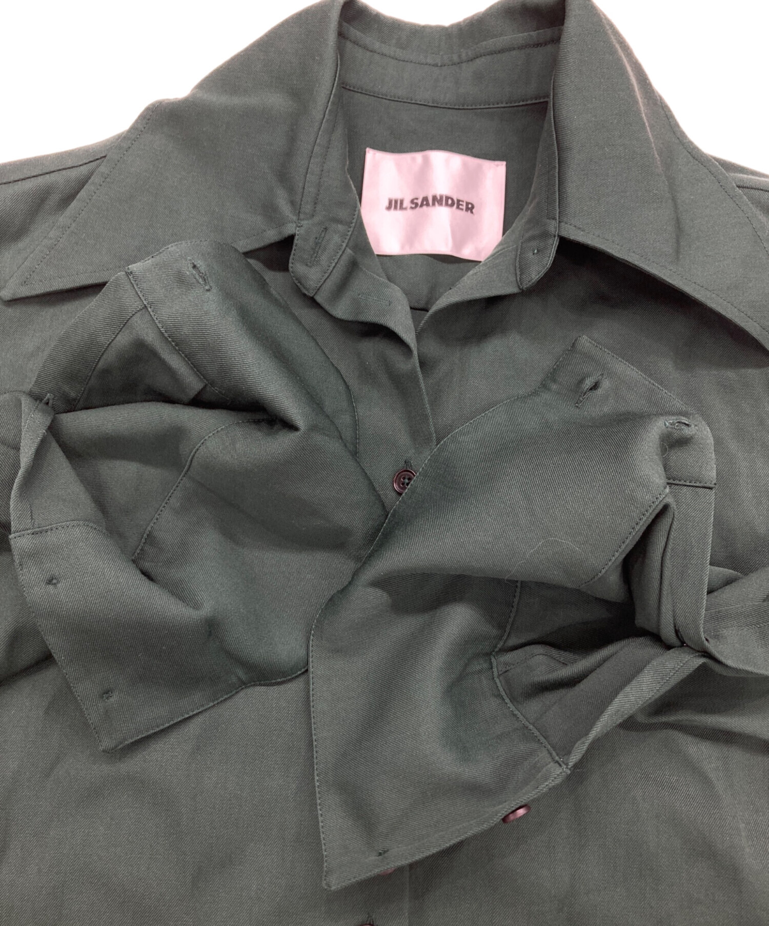 中古・古着通販】JIL SANDER (ジルサンダー) ウールギャバジンシャツ