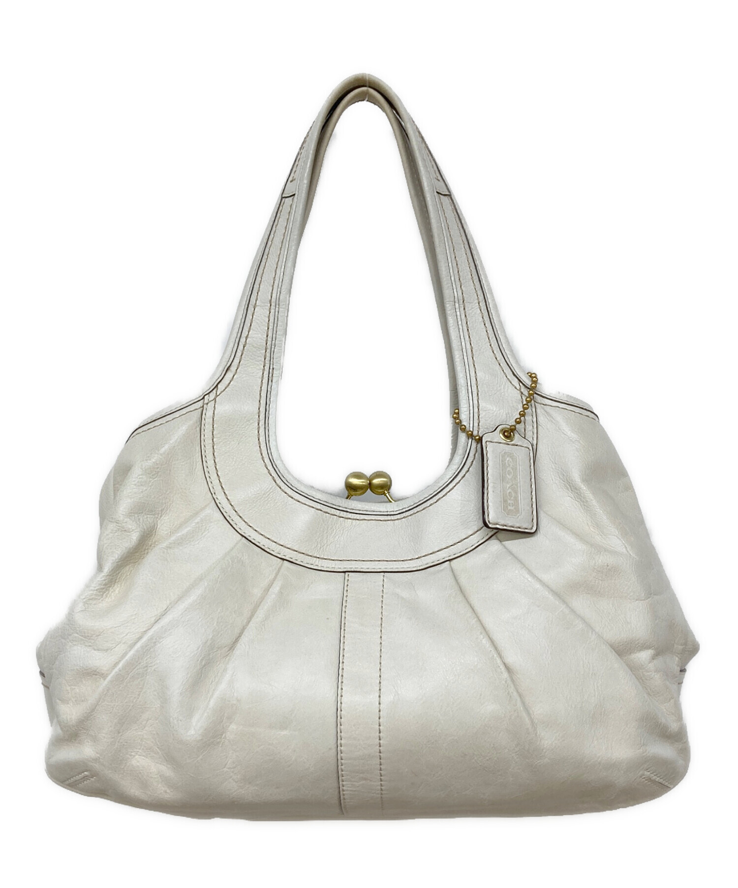 中古・古着通販】COACH (コーチ) ワンショルダーバッグ ホワイト