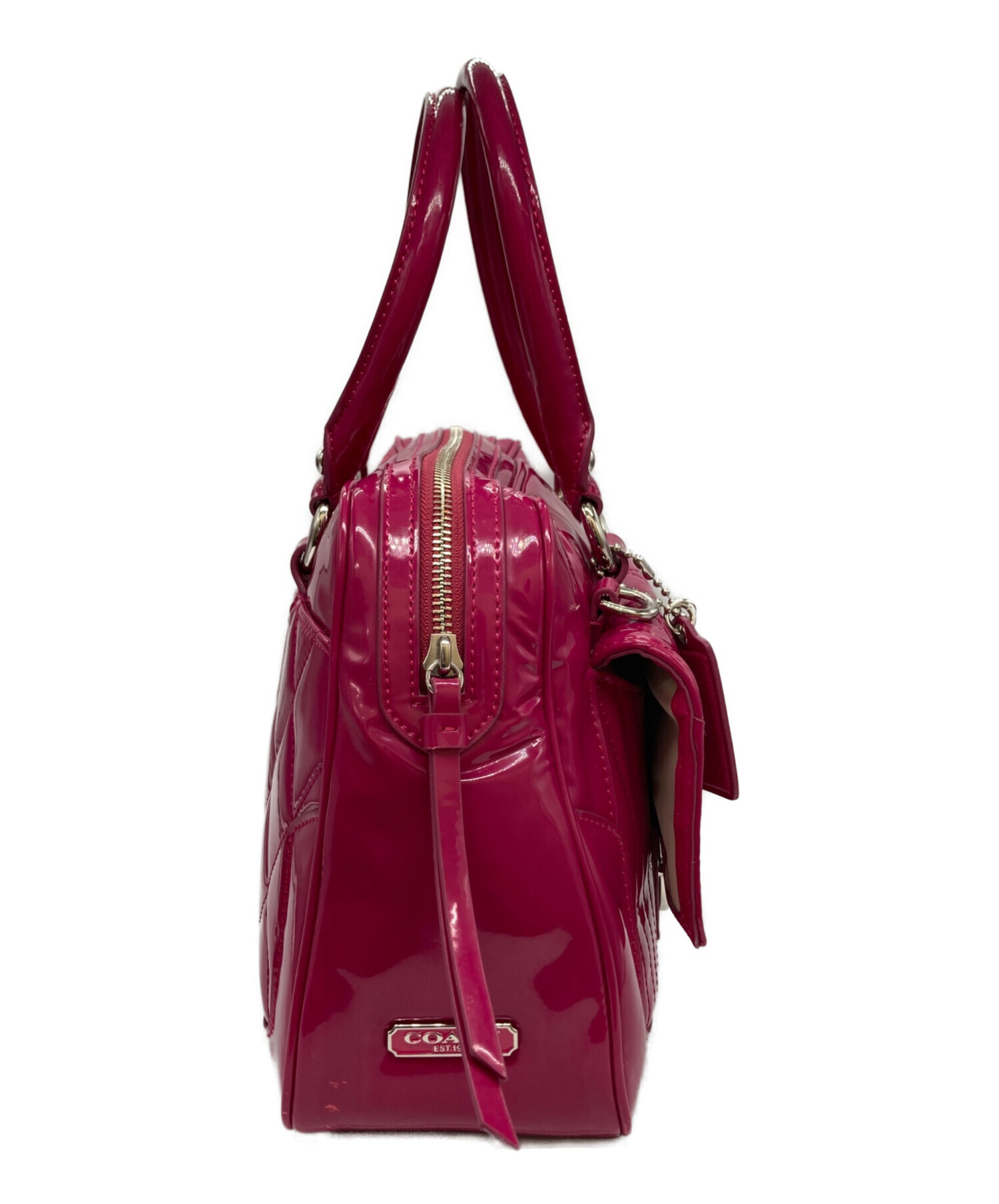 ぴかぴかCOACH ハンドバッグ 中古・古着通販】COACH (コーチ) ポピー リキッド グロス キルティング
