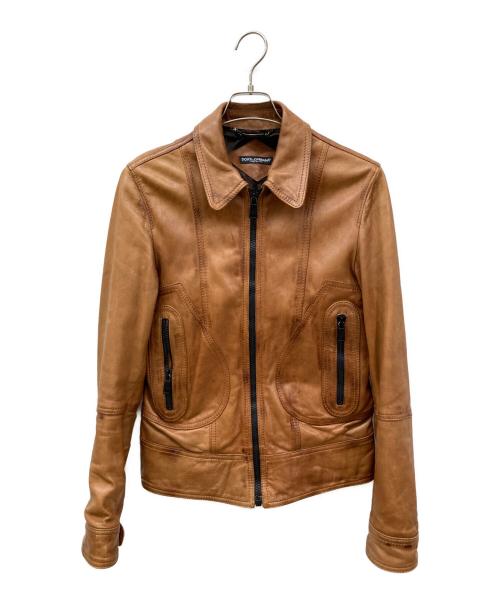D＆G ドルチェアンドガッパーナ レザー ジャケット イタリア製 54サイズ 中古・古着通販】DOLCE & GABBANA (ドルチェ＆ガッバーナ) レザー