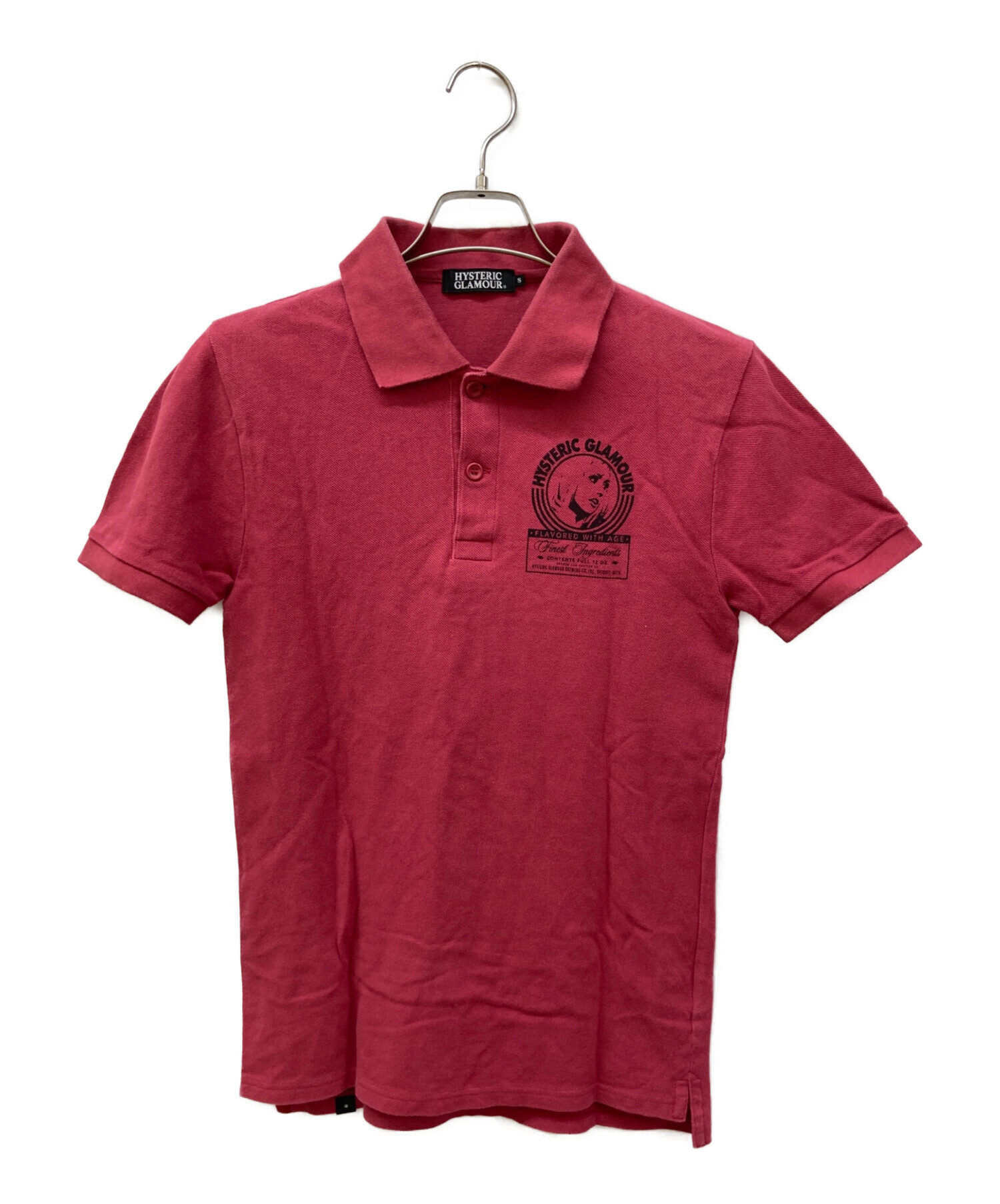 Hysteric Glamour レッド ポロシャツ S 中古・古着通販】Hysteric Glamour (ヒステリックグラマー) ガール