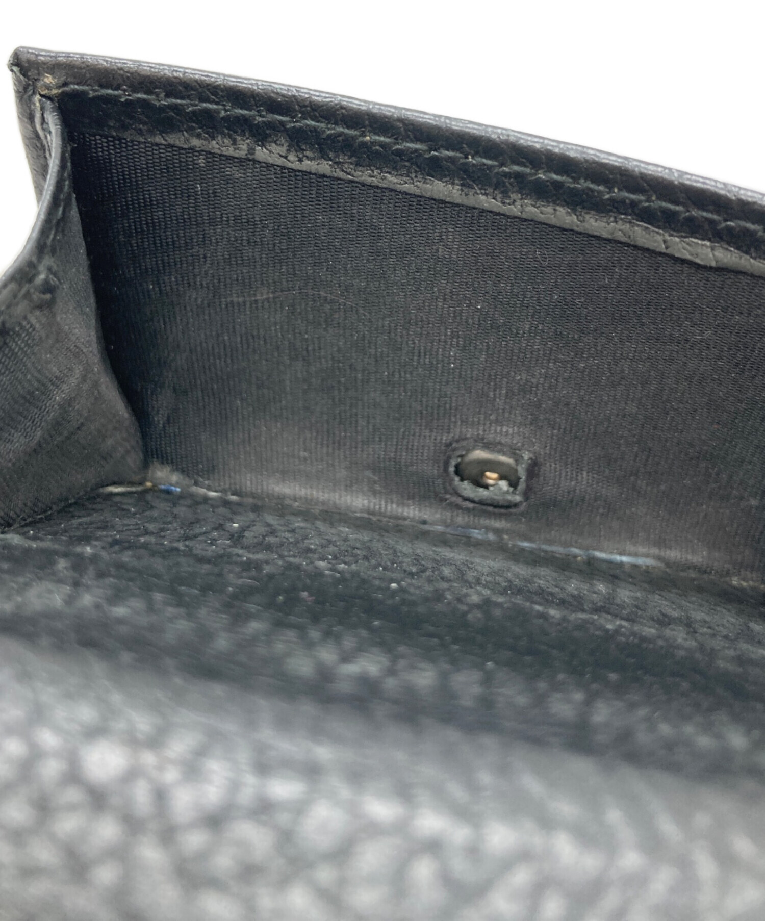 中古・古着通販】GUCCI (グッチ) ダブルG3つ折り財布 ブラック