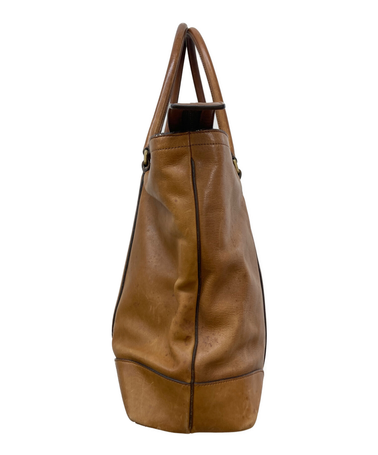 中古・古着通販】COACH (コーチ) レザートートバッグ ブラウン