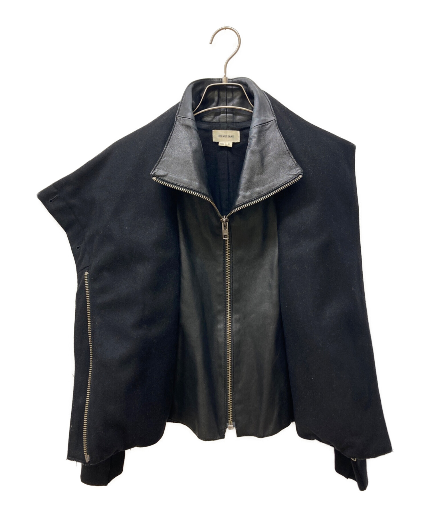 HELMUT LANGダブルライダース 中古・古着通販】HELMUT LANG (ヘルムートラング) 2wayレザー切替