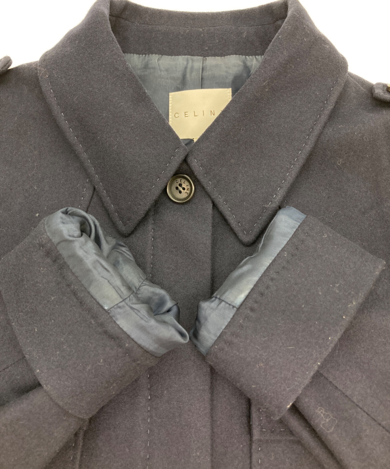 中古・古着通販】CELINE (セリーヌ) ショートコート ネイビー サイズ