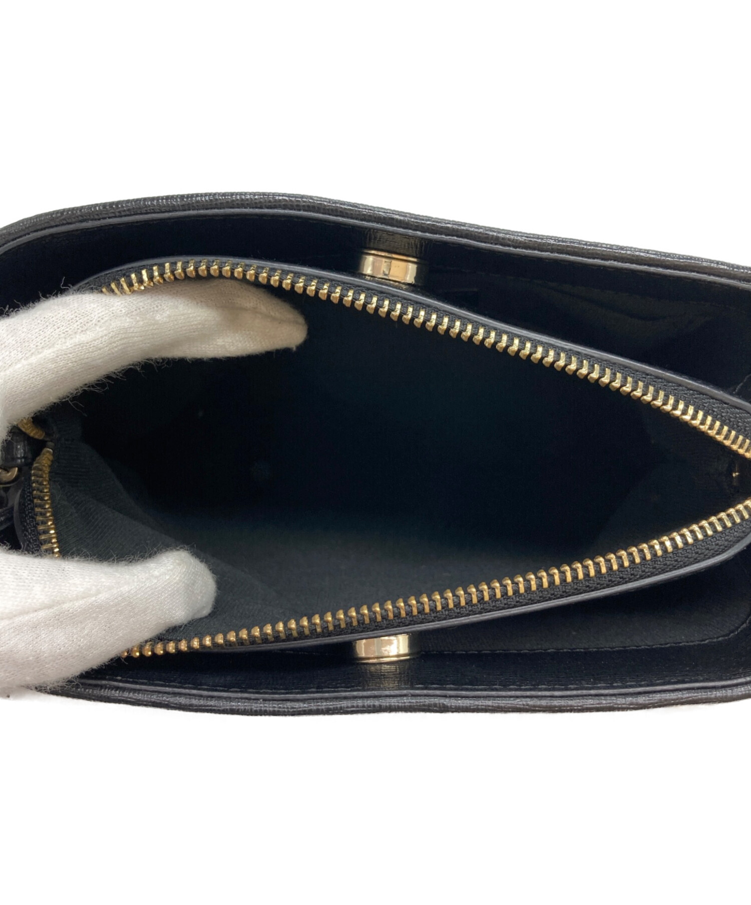 中古・古着通販】FURLA (フルラ) チェーンショルダーバッグ ブラック