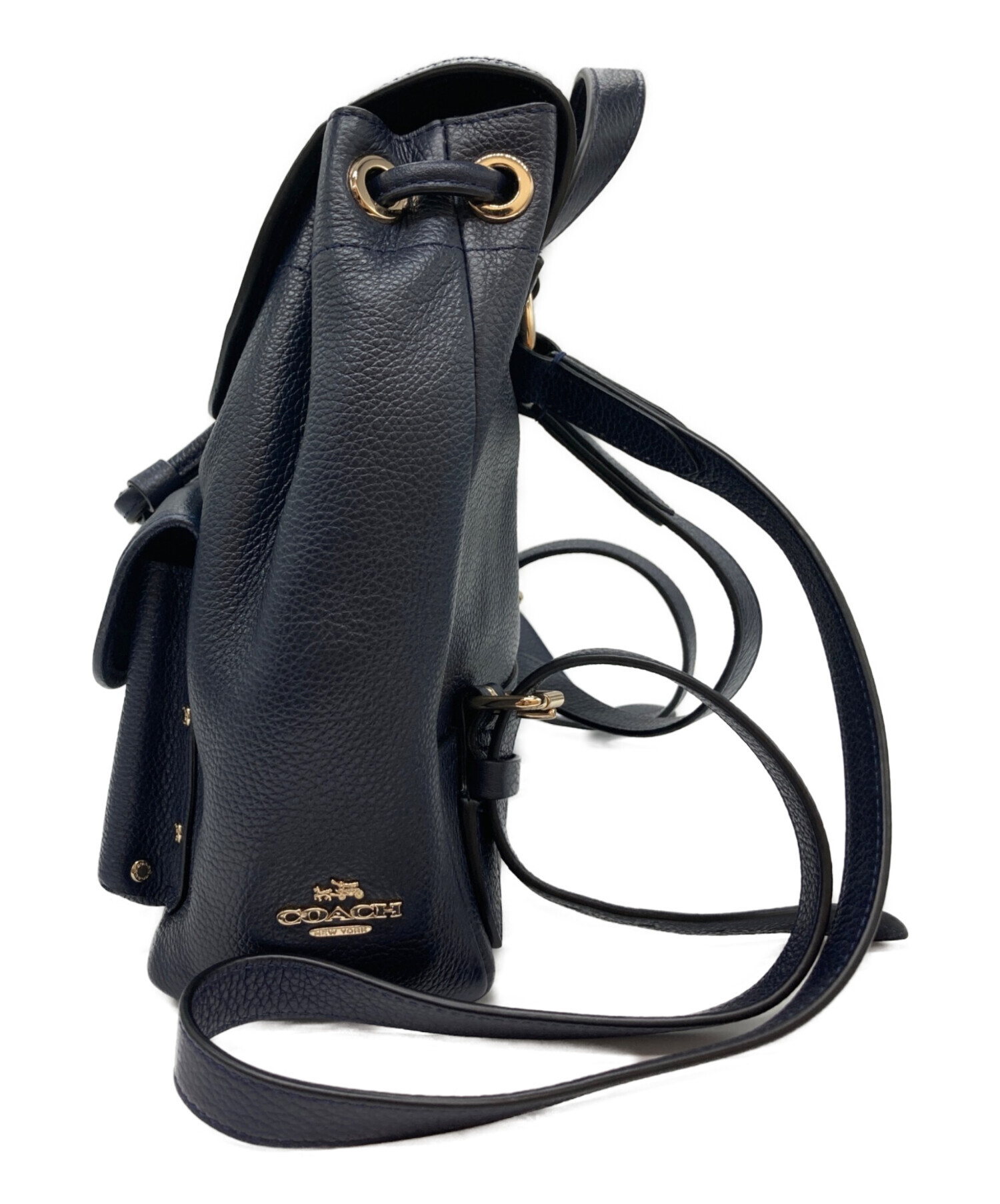 中古・古着通販】COACH (コーチ) ターンロックリュック ネイビー