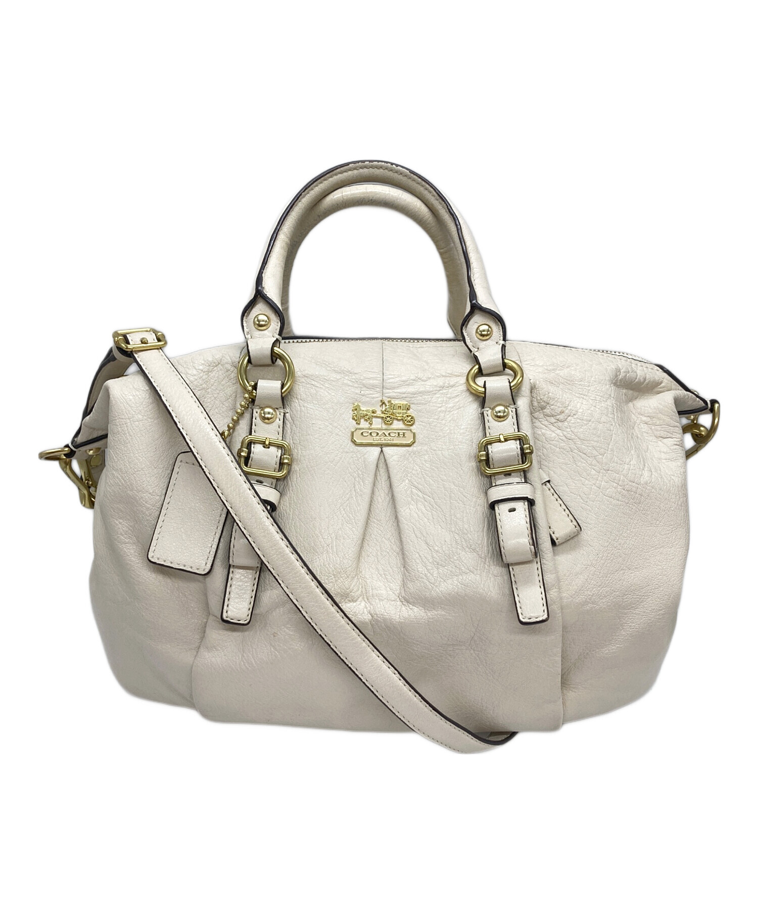 中古・古着通販】COACH (コーチ) 2WAYショルダーバッグ アイボリー 