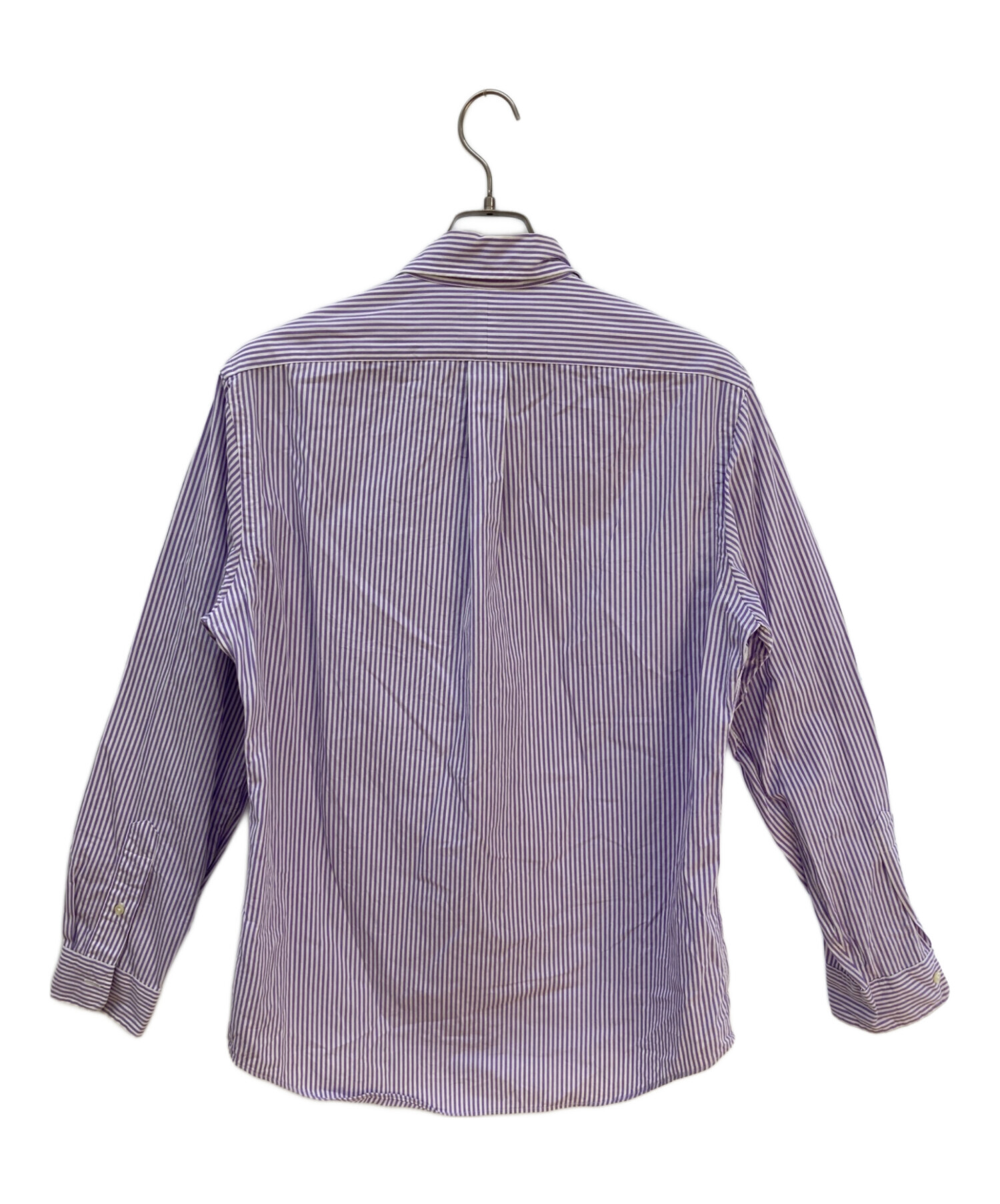 【希少なパープルの太ストライプ★未使用に近い】ラルフローレンドレスシャツ★14★ 中古・古着通販】RALPH LAUREN (ラルフローレン) ストライプシャツ
