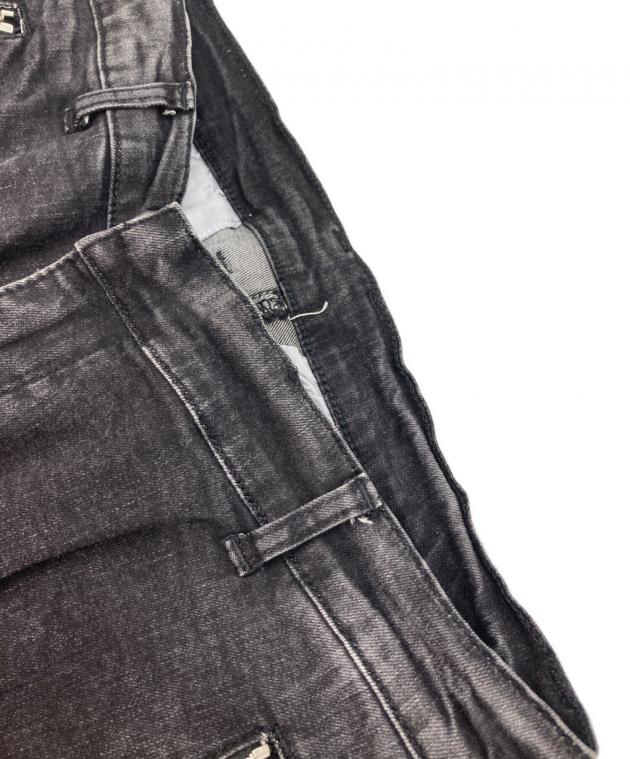 中古・古着通販】BALMAIN (バルマン) バイカーデニムパンツ ブラック