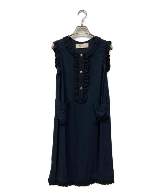 中古・古着通販】MARNI (マルニ) フリルノースリーブワンピース