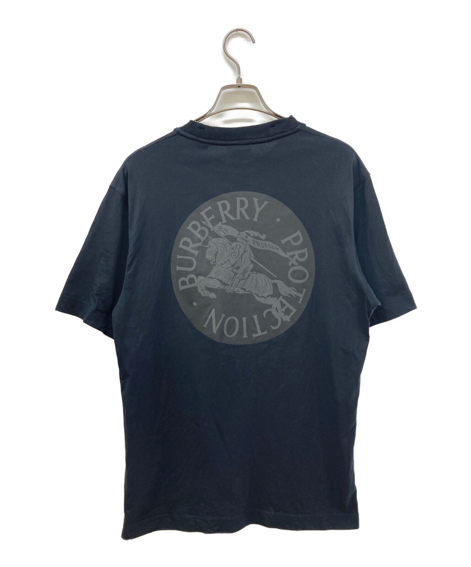 BURBERRY ロゴプリント Tシャツ ブラック Sサイズ 中古・古着通販】BURBERRY (バーバリー) ロゴプリントTシャツ ブラック
