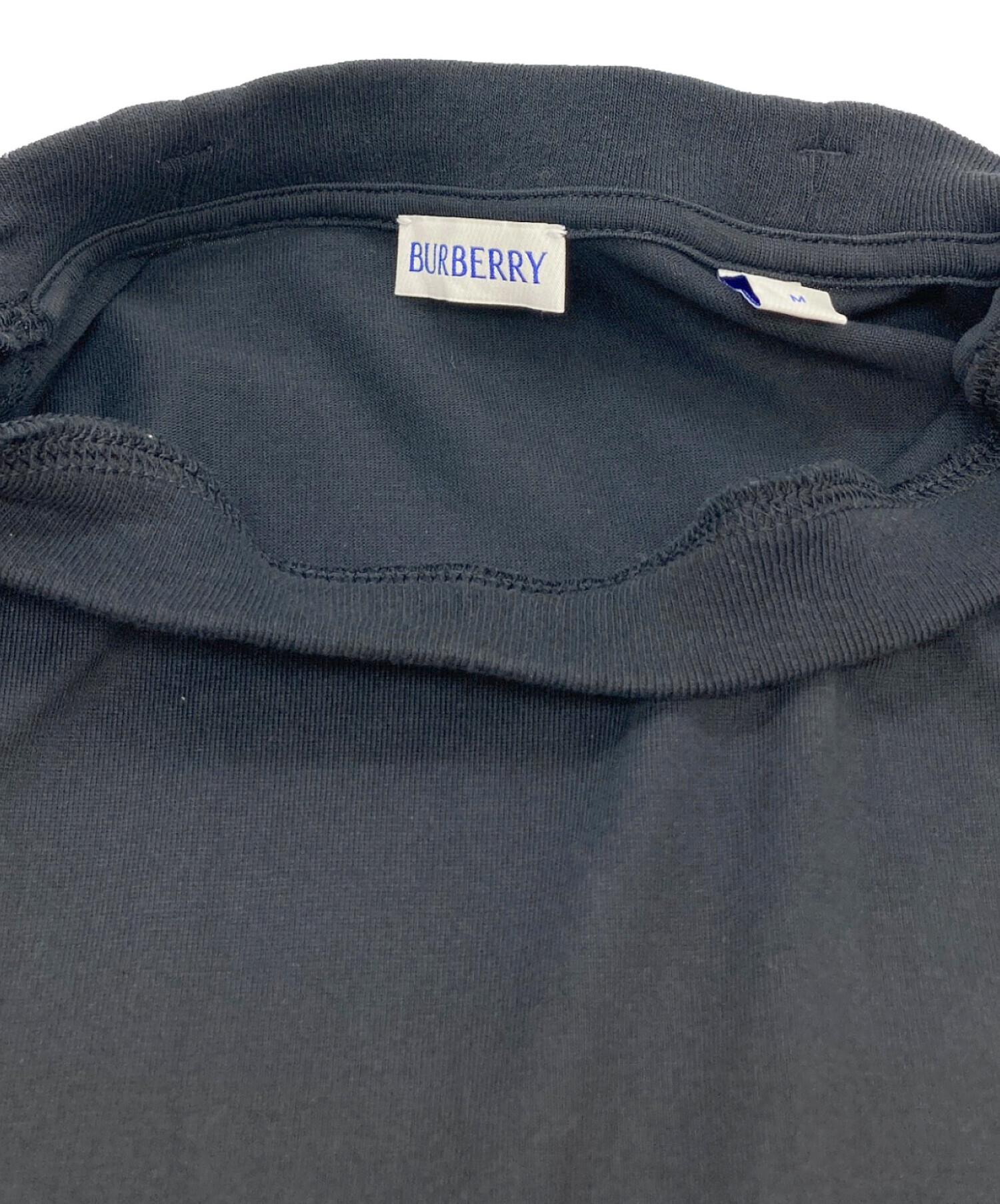 中古・古着通販】BURBERRY (バーバリー) ロゴプリントTシャツ ブラック