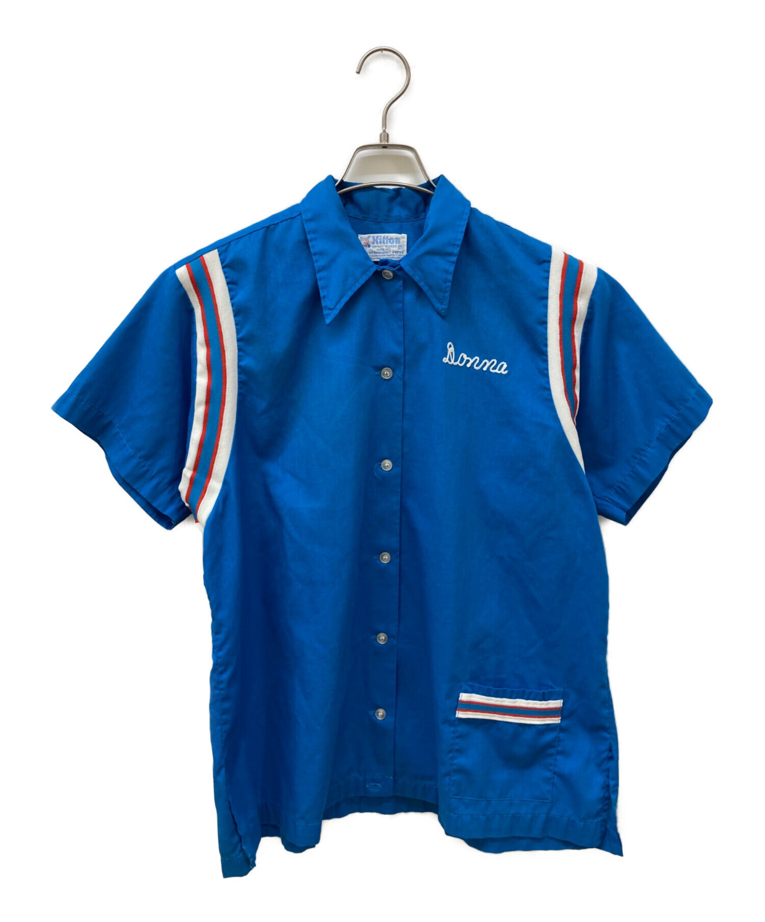 中古・古着通販】Hilton (ヒルトン) 70'sbowlingシャツ ブルー サイズ