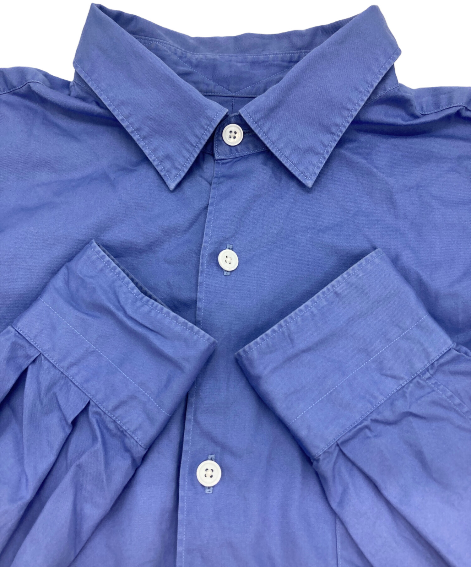 中古・古着通販】COMOLI (コモリ) コモリシャツ ブルー サイズ:2