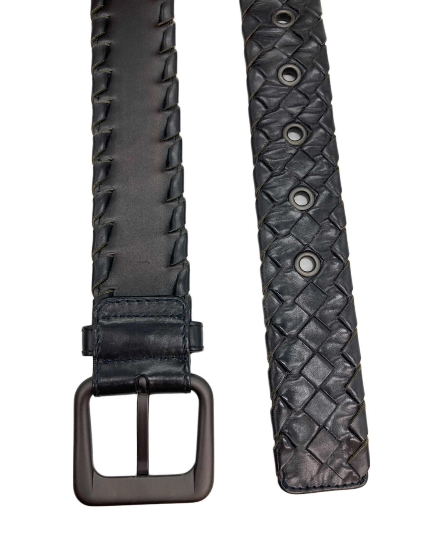 BOTTEGA VENETA ブラックレザーベルト 90cm 新品未使用 中古・古着通販】BOTTEGA VENETA (ボッテガベネタ) イントレチャート