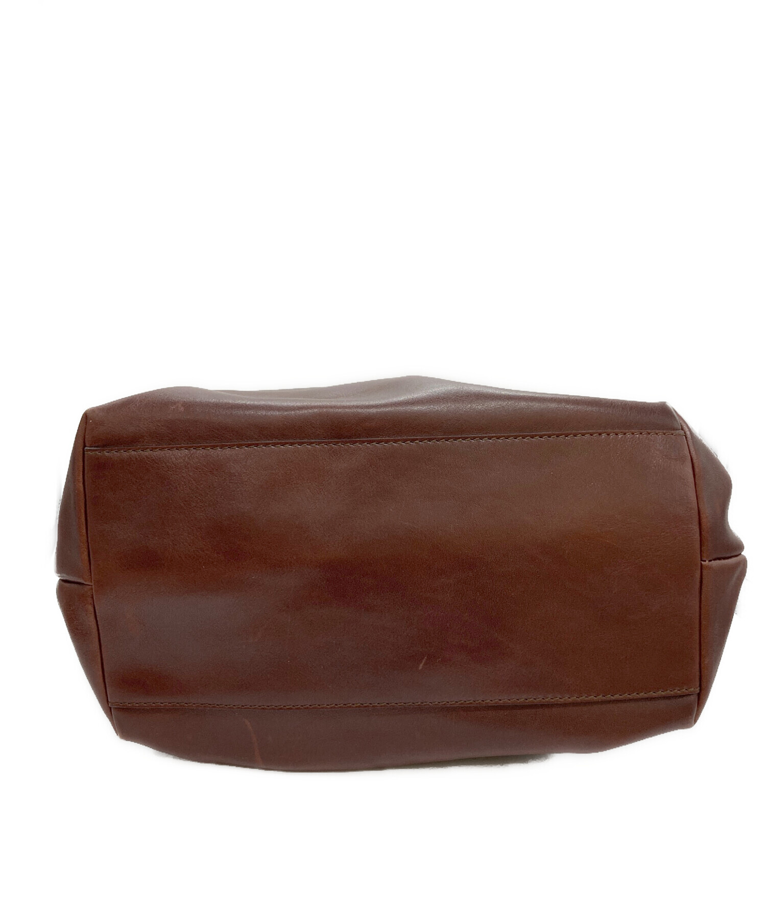 CELINE セリーヌ ブラウンレザー トートバッグ 中古・古着通販】CELINE (セリーヌ) レザートートバッグ ブラウン