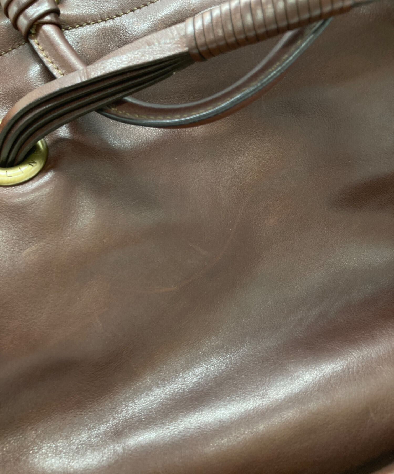 中古・古着通販】CELINE (セリーヌ) レザートートバッグ ブラウン